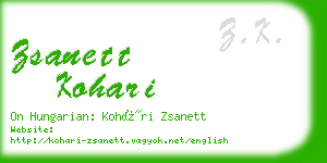 zsanett kohari business card